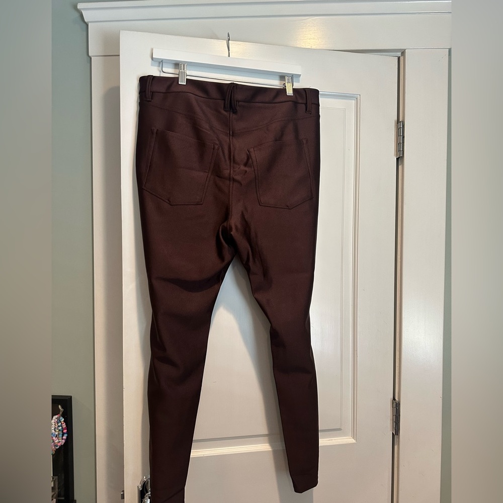 Good American Shiny Brown Pants - Picture 2 of 2